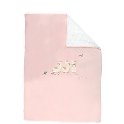 Couverture rose 100x140cm en Veloudoux® Moris & Sacha
