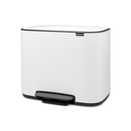 BRABANTIA Poubelle à Pédale Bo 3 Seaux Blanc