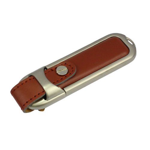 En cuir véritable Marron avec porte-clés clé USB Flash Drive 16 Go  mémoire Stick Stockage de Données