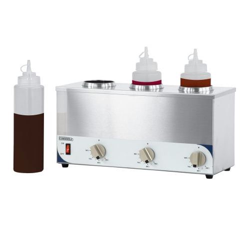 Chauffe-sauce triple - 3 x 1 Litre - inox