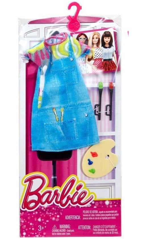 Habit barbie - poupee et mini-poupee - tenue d'artiste peintre - mattel
