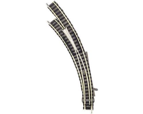 Aiguillage enroulé, à gauche Fleischmann 9168 (N) Voie Fleischmann piccolo (avec ballast)