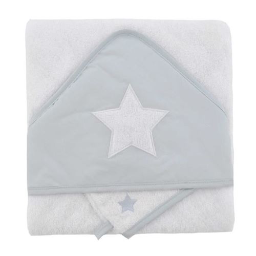 DOMIVA Coffret Sortie de Bain Brodée + Gant Etoile Perle