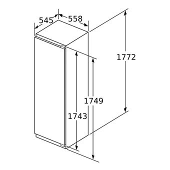 Neff N 70 GI7813CF0 - Congélateur - vertical - intégrable - niche - largeur : 56 cm - profondeur : 55 cm - hauteur : 177.5 cm - 212 litres - classe F