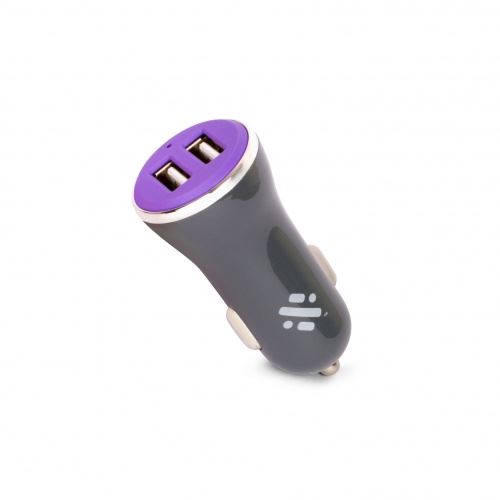 thumbsUp! chargeur de voiture avec double port USB violet