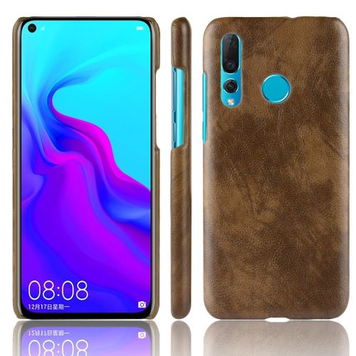 Etui en PU litchi marron pour votre Huawei Nova 4