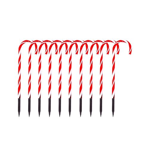 Lampe Forme de canne à sucre 1 jeu pour la décoration extérieure-rouge
