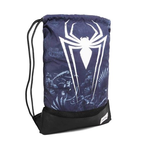 Karactermania Spiderman Poison-Storm Drawstring Bag Sac à cordon, 47 cm, Noir (Black)