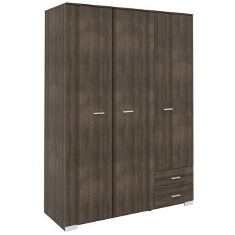 Jupiter Noyer Armoire 3 Portes 2 Tiroirs Achat Prix Fnac