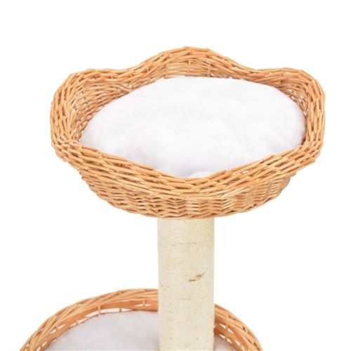 Arbre A Chat Avec Griffoir En Sisal Naturel Bois De Saule Paniers Et Mobilier Pour Chat Achat Prix Fnac