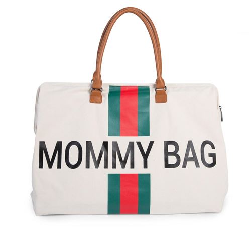 Sac à langer mommy bag canvas blanc et vert - child wheels