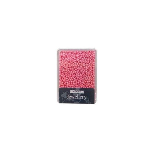 Panduro perles de rocailles - 2,5 a 2,8 mm de diametre - trou 0,7 mm - rose opaque 580024