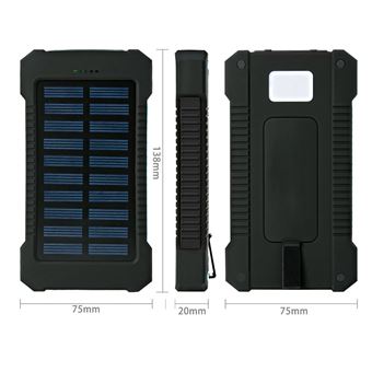 Batterie Externe Solaire pour IPHONE Xs Max Smartphone Tablette Chargeur  Universel Power Bank 4000mAh 2 Port USB - Batterie interne pour téléphone  mobile - Achat & prix