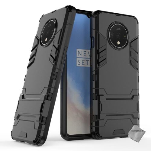 Housse etui coque rigide anti choc pour OnePlus 7T avec film ecran - NOIR