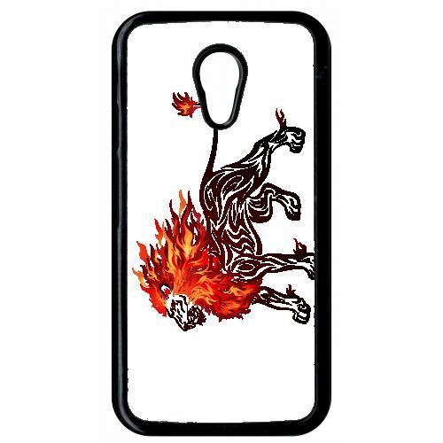Coque lion en feu compatible motorola moto g2 transparent