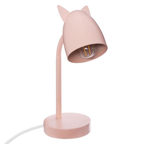 Lampe de bureau enfant métal rose Oreilles