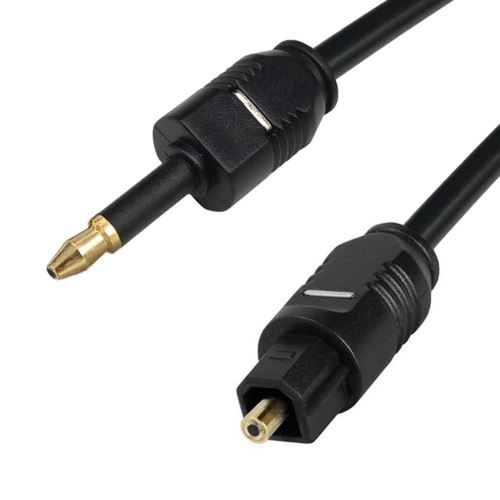 Cable optique audio - cable toslink vers mini toslink pour dvd, ps4, xbox,  lecteur blu ray, wii, ampli, barre de son, freebox, home cinema etc. (2m) -  Câble et connectique HiFi 