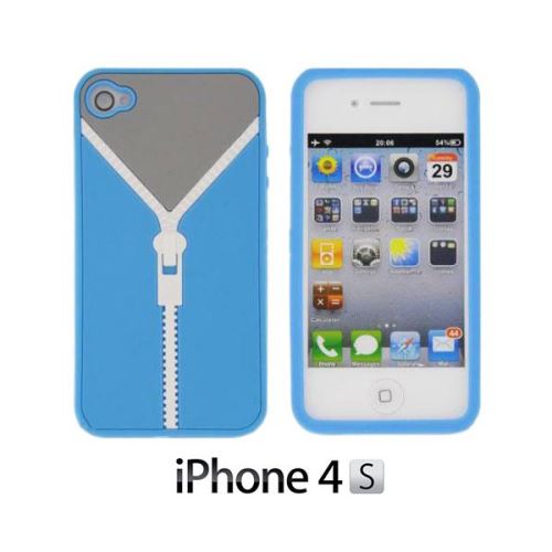 Coque pour iPhone 4 et 4S imitation fermeture éclair - Protection smartphone apple