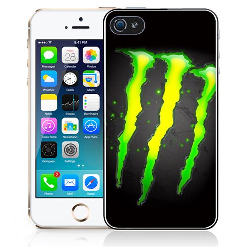Coque pour iPhone 5C monster energy logo glow