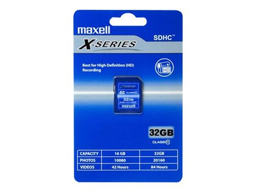 Maxell X-Series - Carte mémoire flash - 32 Go - Class 10 - SDHC