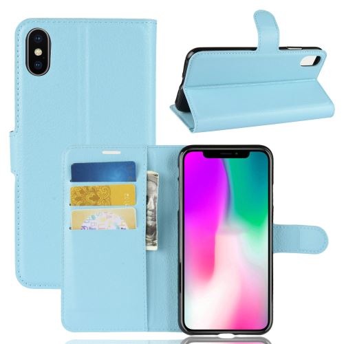 Etui coque en cuir Folio Portefeuille anti-choc pour Samsung Galaxy A20S - Bleu
