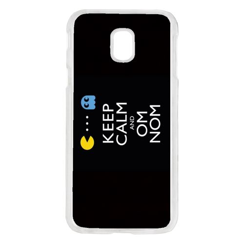 Coque Keep Calm Pacman Compatible Galaxy J7 2017 Transparent