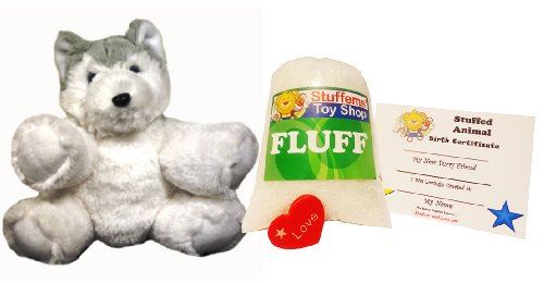 Confectionnez votre propre mini animal en peluche Husky Dog Kit de 8 pouces - Aucune couture requise