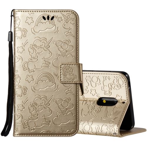Nokia 6 Housse Etui Cuir PU Horizontal Doré ALS54492