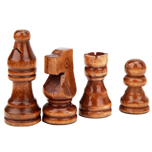 Jeu D'échecs En Bois 32 Pièces - Hauteur Roi 5.5cm - Pièces En Bois Massif, Finition Soignée - Avec échiquier Plastique - Pour Débutants Et Joueurs - 11