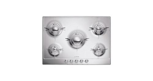 Smeg Piano Design P705Es - Table De Cuisson Au Gaz - 5 Plaques De Cuisson - Niche - Largeur : 55.5 Cm - Profondeur : 47.8 Cm - Inox Poli
