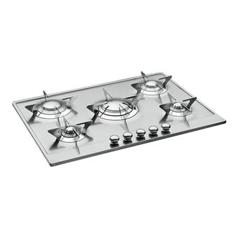 Smeg Piano Design P705ES - Table de cuisson au gaz - 5 plaques de cuisson - Niche - largeur : 55.5 cm - profondeur : 47.8 cm - inox poli