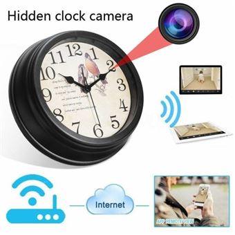 Caméra Espion Horloge TotalCadeau – Full HD 1080P Wifi – Ronde Et Discrète – NEUVE