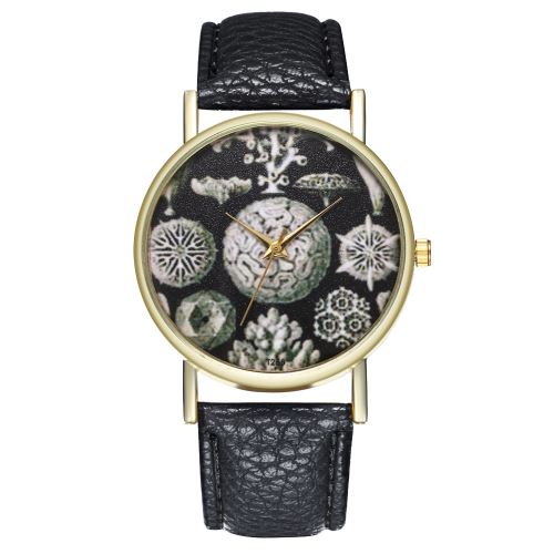 Hommes de mythologie créature rétro style bracelet en cuir dames montre pour hommes montre à quartz T258-Anoir