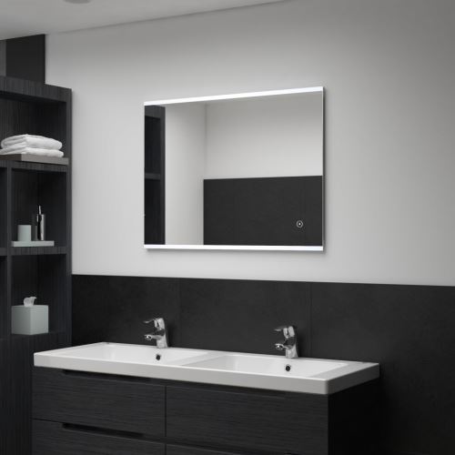 Miroir mural à LED de salle de bain et capteur tactile 80x60 cm (144733)
