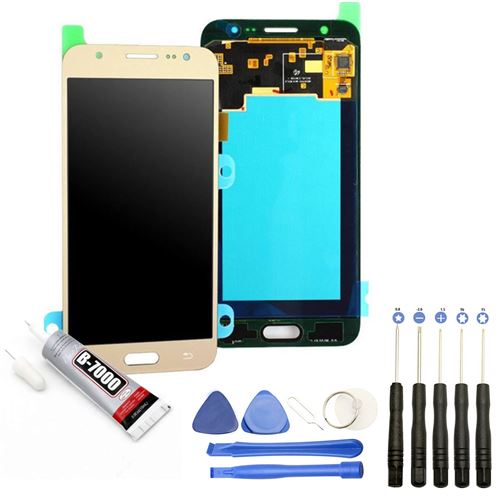 Visiodirect® Ecran complet: Vitre + LCD compatible avec Samsung Galaxy J5 SM-J500F OR+ Kit outils + Colle B7000 Offerte