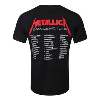 T-shirt Metallica MOP 86 European Tour Homme NoirL