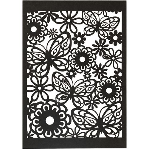 Creotime patron carton 10,5 x 14,8 cm 10 pièces noir