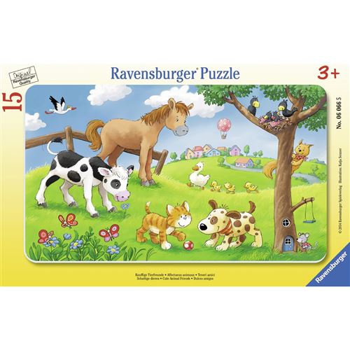 Puzzle Cadre 15 Pièces Ravensburger Affectueux Animaux