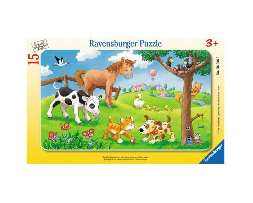 Puzzle cadre 15 pièces Ravensburger Affectueux animaux