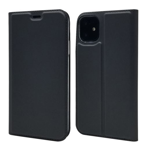 Etui en PU adsorption magnétique avec porte-carte noir pour votre Apple iPhone 11 6.1 pouces