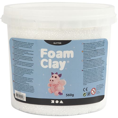 Foam Clay Foam Clay blanc pailleté 560 grammes