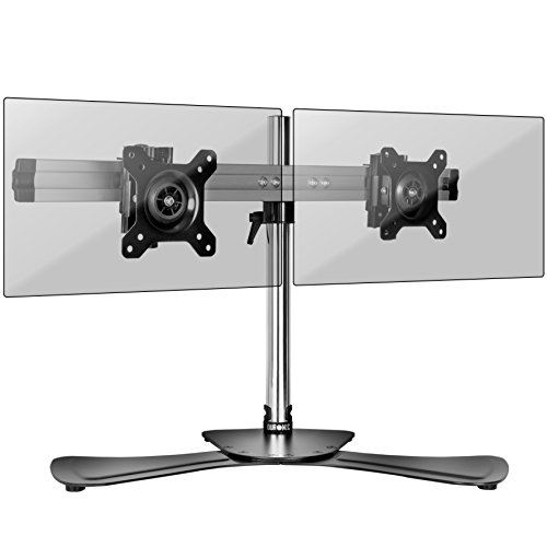 DURONIC  DM752 Support double 2 &eacute;crans PC sur socle - Potence de 40 cm - Rotatif / Inclinable