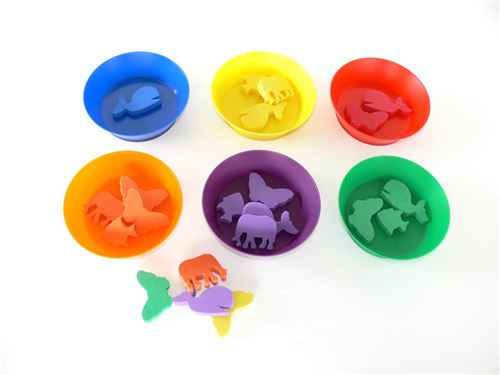 Jeu de tri 1er age en mousse : 108 animaux - oz international