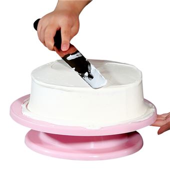 Acheter 360 tournant gâteau plateau tournant support à sucre gâteau plaque  pivotante plate-forme outils de cuisson fournitures de pâtisserie support à  gâteau