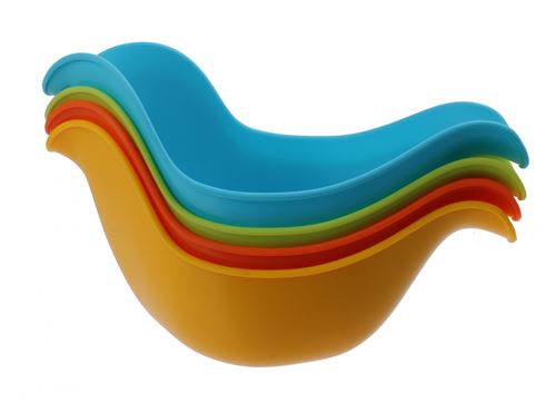 Johntoy jouets de bain bacs empilables oiseau 4-pièces
