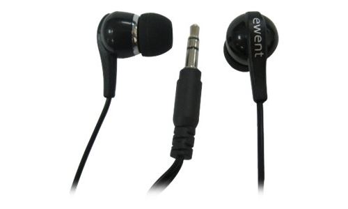 Ewent EW3584 - In-ear hoofdtelefoons - inwendig - met bekabeling - 3,5 mm-stekker - zwart