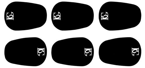 6 Protège-Bec BG A10L - Large Noir 0,8 mm