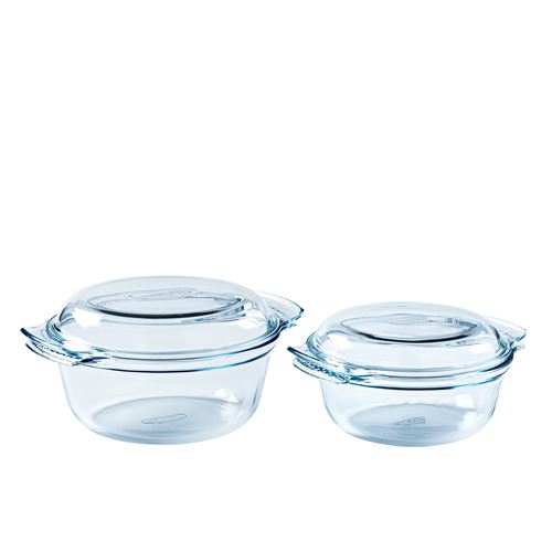Lot de 2 Cocottes rondes PYREX® 1,5 L et 2,5 L, CLASSIC
