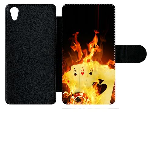Etui À Rabat Sony Xperia Z5 Poker Feu