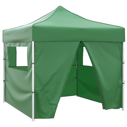 Vidaxl Tente Pliable Verte 3 X 3 M Avec 4 Parois